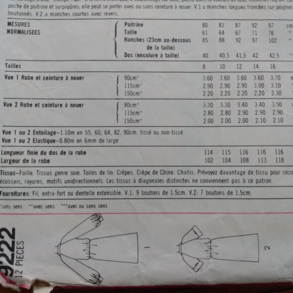 Vintage Mock Wrap Dress Sewing Pattern Size 12 Simplicity 9222 70s Retro - Picture 9 of 16